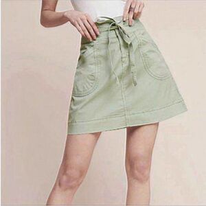 NWOT Anthropologie‎ Cargo pocket high waisted detachable belt Skirt size